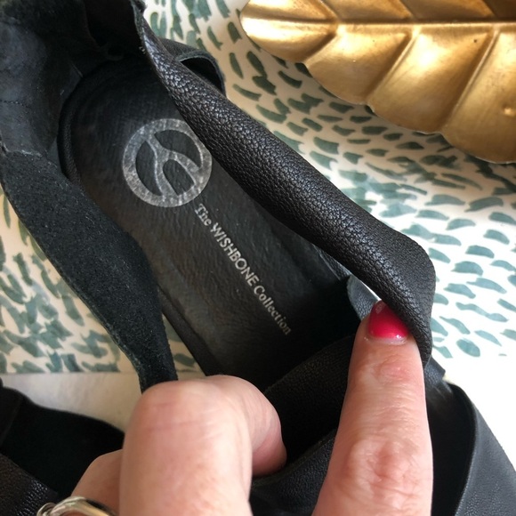 The wishbone collection black espadrille sandals 8 - Picture 5 of 8